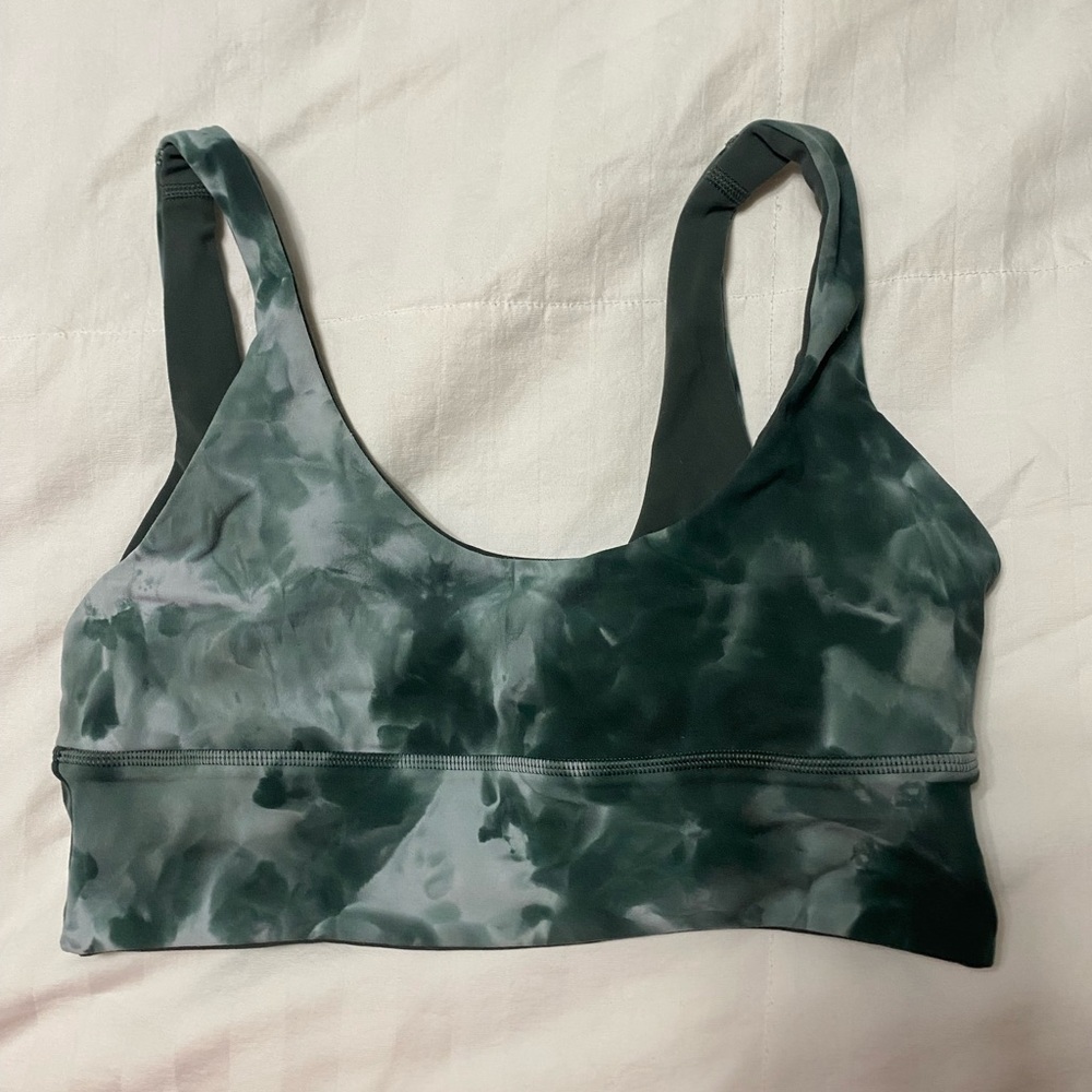 Lululemon Green Tie-Dye Sports Bra sz 8